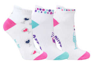 3 Pair Pack Assorted Boozy Themed Ladies Golf Socks