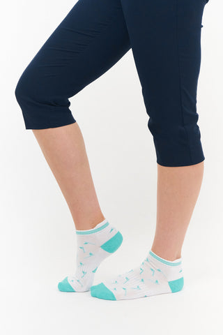 NSCO- 3 Pair Pack Ladies Cushioned Golf Socks - Aqua
