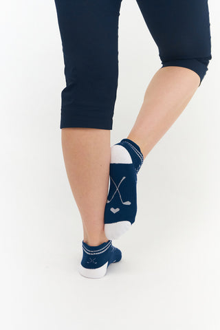 NSCO- 3 Pack Ladies Golf Socks- Navy