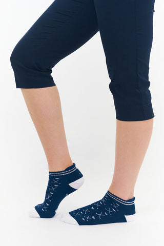NSCO- 3 Pack Ladies Golf Socks- Navy