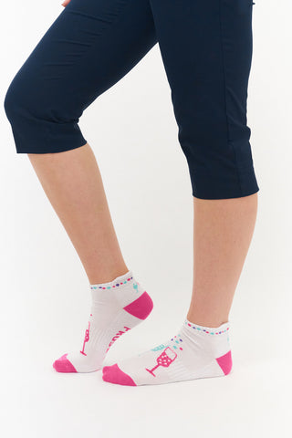 NSCO- Pair Of Putt Pop Prosecco Ladies Golf Socks