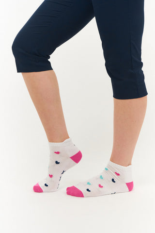 NSCO- Pair Of Wine Slogan Ladies Golf Socks