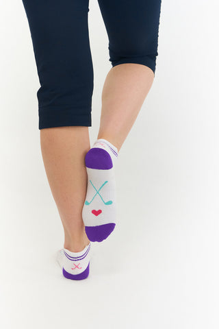 NSCO- 3 Pair Pack Of Multi Coloured Ladies Golf Socks