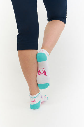 NSCO- 3 Pair Pack Of Multi Coloured Ladies Golf Socks
