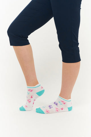 NSCO- 3 Pair Pack Of Multi Coloured Ladies Golf Socks