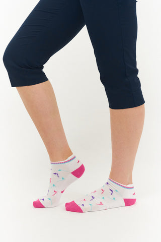 NSCO- 3 Pair Pack Of Multi Coloured Ladies Golf Socks