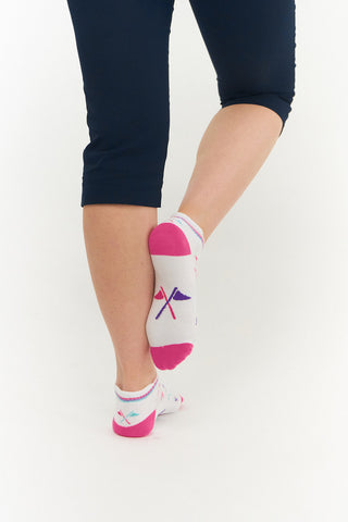 NSCO- 3 Pair Pack Of Multi Coloured Ladies Golf Socks
