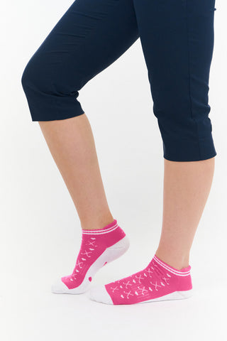 NSCO- 3 Pair Pack Ladies Golf Socks - Pink