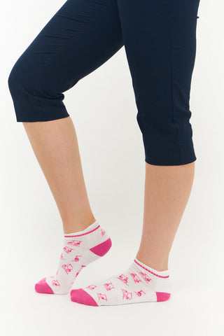 NSCO- 3 Pair Pack Ladies Golf Socks - Pink
