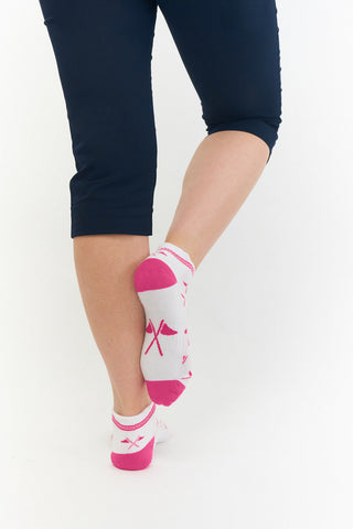 NSCO- 3 Pair Pack Ladies Golf Socks - Pink