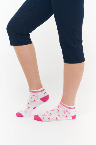 NSCO- 3 Pair Pack Ladies Golf Socks - Pink