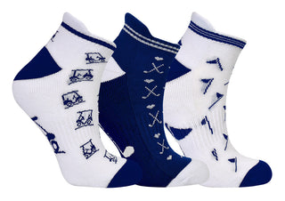 NSCO- 3 Pack Ladies Golf Socks- Navy
