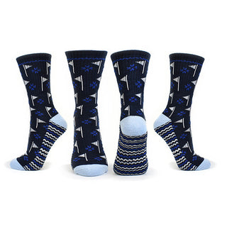 NSCO- 3 Pair Pack of Crew Ladies Golf Socks - Navy, Grey and Black