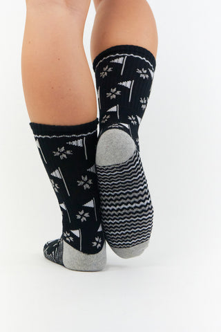 NSCO- 3 Pair Pack of Crew Ladies Golf Socks - Navy, Grey and Black