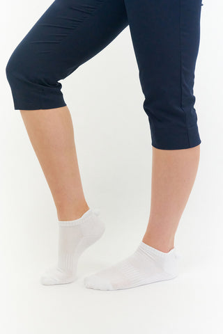 NSCO- 3 Pair Pack of Pom Pom Ladies Golf Socks - Navy