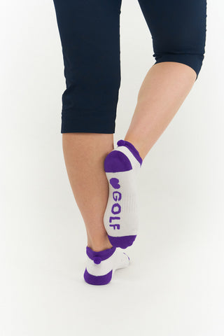 NSCO- 3 Pair Pack of Multi Plain Ladies Golf Socks With Pom Poms