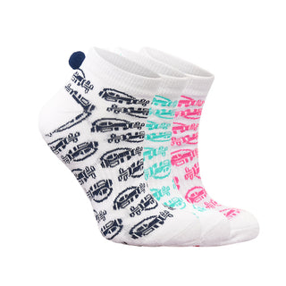NSCO- Surprizeshop 3 Pair Pack Of Ladies Pom Pom Golf Socks - Multi Coloured