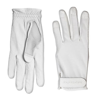 Cabretta Leather Tan Through Ladies Golf Glove - White