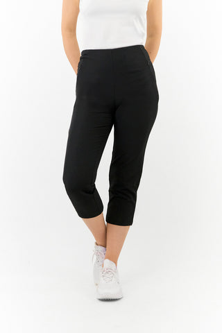 Tail Ladies Golf Allure Pull On Capri 83CM- Black