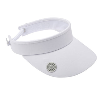NSCO- Telephone Wire Ladies Golf Visor with Ball Marker - White