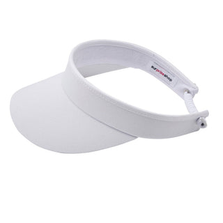 NSCO- Telephone Wire Ladies Golf Visor with Ball Marker - White