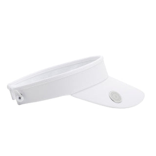 NSCO- Telephone Wire Ladies Golf Visor with Ball Marker - White