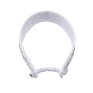 NSCO- Crystal Telephone Wire Golf Visor with Ball Marker - White