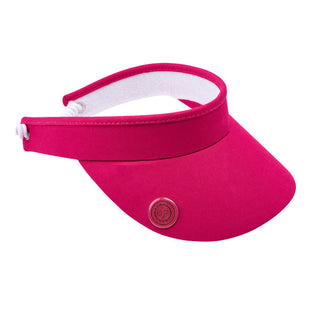 NSCO- Telephone Wire Ladies Golf Visor with Ball Marker - Hot Pink