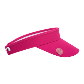 NSCO- Telephone Wire Ladies Golf Visor with Ball Marker - Hot Pink