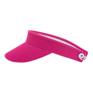 NSCO- Telephone Wire Ladies Golf Visor with Ball Marker - Hot Pink