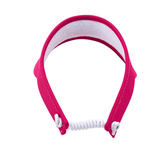 NSCO- Telephone Wire Ladies Golf Visor with Ball Marker - Hot Pink