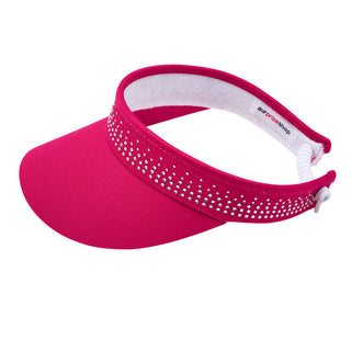 NSCO- Crystal Telephone Wire Golf Visor with Ball Marker - Pink