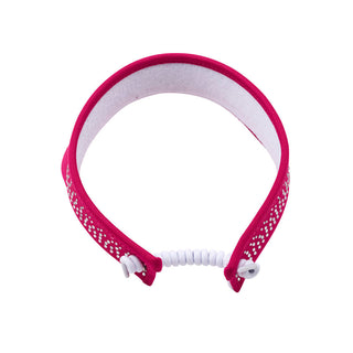 NSCO- Crystal Telephone Wire Golf Visor with Ball Marker - Pink