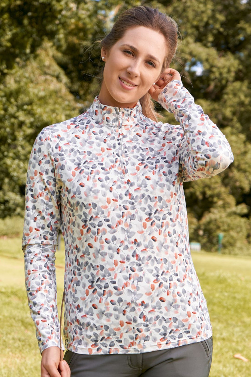 Pure Golf Arusha Ladies Golf Quarter Zip Top - Autumn Embers – Golf 2 ...