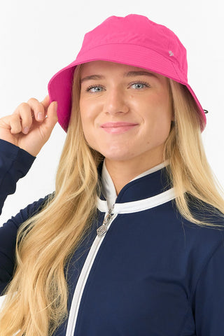 NSCO- Ladies Golf Waterproof Bucket Rain Hat- Pink