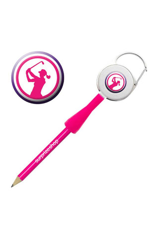NSCO- Lady Golfer Retractable Golf Pencil - Pink
