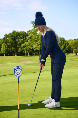 Surprizeshop Waterproof Bobble Ladies Golf Hat - Navy