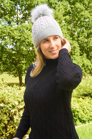 NSCO- Surprizeshop Waterproof Bobble Ladies Golf Hat - Grey