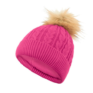 Surprizeshop Waterproof Bobble Ladies Golf Hat - Hot Pink