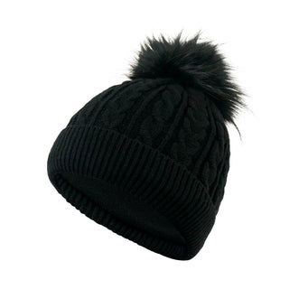 Surprizeshop Waterproof Bobble Ladies Golf Hat - Black
