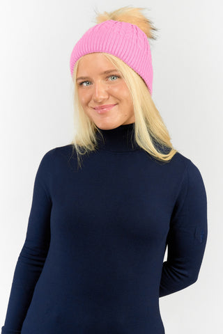 NSCO- Surprizeshop Waterproof Bobble Ladies Golf Hat - Soft Pink