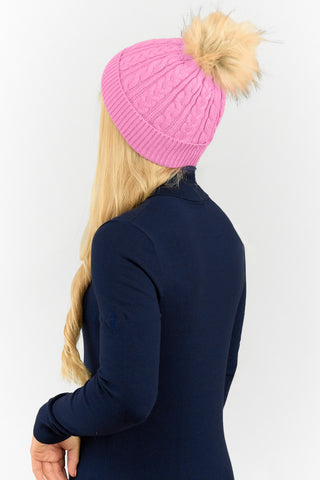 Surprizeshop Waterproof Bobble Ladies Golf Hat - Soft Pink