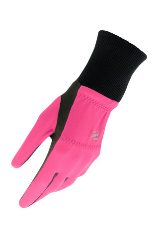 NSCO- Fleece Lined Polar Stretch Winter Golf Gloves - Hot Pink