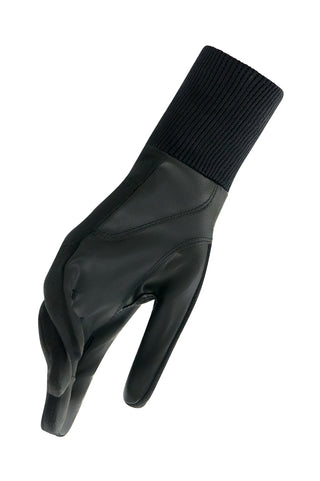 Fleece Lined Polar Stretch Winter Golf Gloves - Black