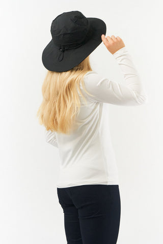 NSCO- Ladies Golf Waterproof Rain Hat- Black