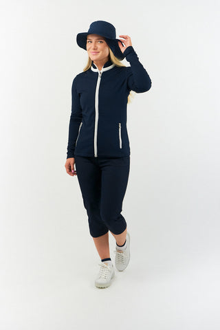 NSCO- Ladies Golf Waterproof Fleece Lined Rain Hat- Navy