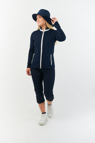NSCO- Ladies Golf Waterproof Fleece Lined Rain Hat- Navy
