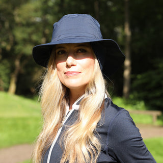 NSCO- Ladies Golf Waterproof Fleece Lined Rain Hat- Navy