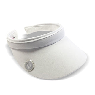 NSCO- Surprizeshop Clip Golf Visor with Ball Marker - White
