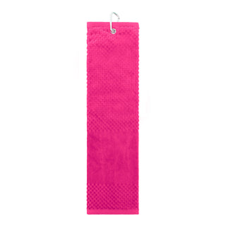 Waffle Weave Golf Towel - Hot Pink
